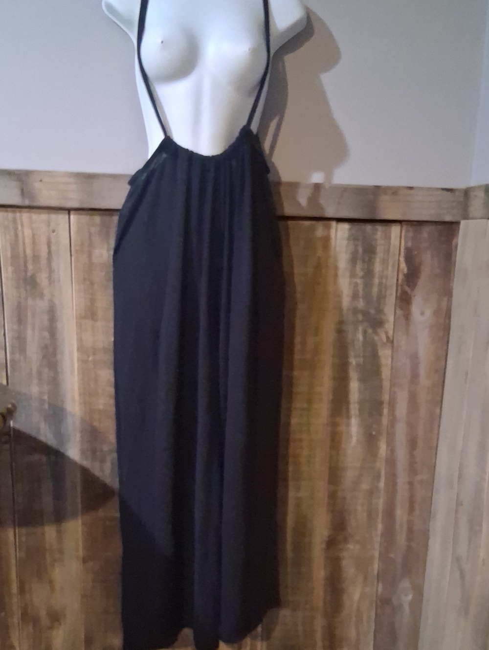 BUCKETLIST Black Wide-Leg Strappy Jumpsuit